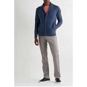 Peter Millar Shawl Collar Textured Merino Wool Button Front Knit Cardigan XXL